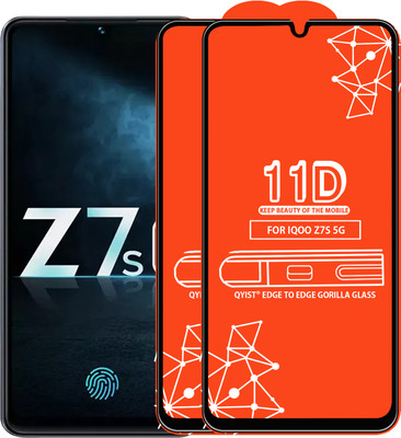 Qyist Edge To Edge Tempered Glass for IQOO Z7S 5G(Pack of 2)