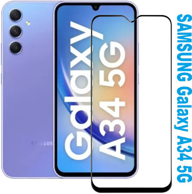 BRENZZ Edge To Edge Tempered Glass for SAMSUNG Galaxy A34 5G, SAMSUNG Galaxy A34(Pack of 1)
