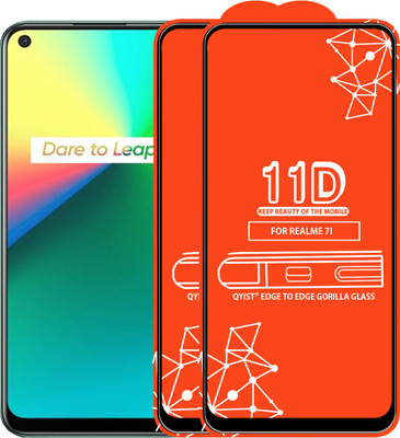 Qyist Edge To Edge Tempered Glass for Realme 7I(Pack of 2)
