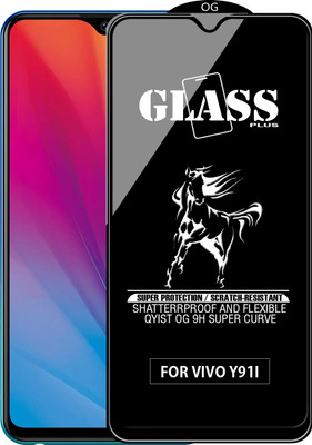 Qyist Edge To Edge Tempered Glass for VIVO Y91I(Pack of 1)