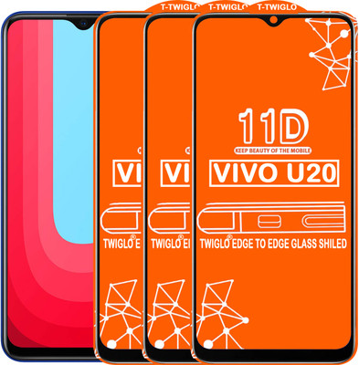 TWIGLO Edge To Edge Tempered Glass for VIVO U20(Pack of 3)