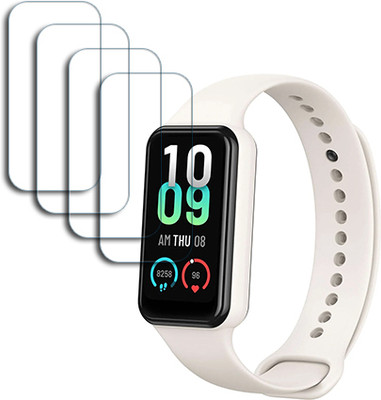 SOMTONE Edge To Edge Tempered Glass for Amazfit Band 7 SMARTWATCH SCREEN GUARD(Pack of 4)