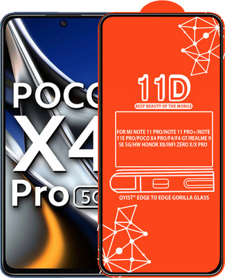 Qyist Edge To Edge Tempered Glass for FOR REDMI NOTE 11 PRO, REDMI NOTE 11 PRO+, REDMI NOTE 11E PRO, POCO X4 PRO, POCO F4, POCO F4 5G, POCO F4 GT, REALME 9 SE 5G(Pack of 1)