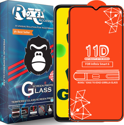 Roxel Edge To Edge Tempered Glass for Infinix Smart 6(Pack of 1)