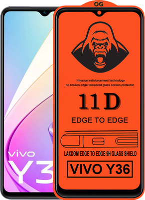 Laxdom Edge To Edge Tempered Glass for VIVO Y36(Pack of 1)