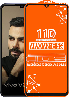 TWIGLO Edge To Edge Tempered Glass for VIVO V21E 5G(Pack of 1)