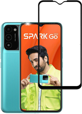 O2MG Edge To Edge Tempered Glass for Tecno Spark Go 2022(Pack of 1)