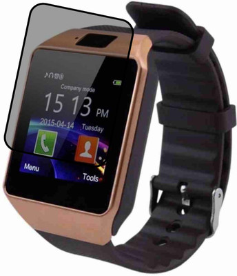 Tuch Edge To Edge Tempered Glass for Smart Watch Fiber Tempered Glass Impossible Smart Watch DZ09(Pack of 1)