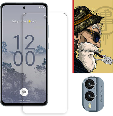 SOMTONE Edge To Edge Tempered Glass for Nokia X30 5G Tempered Glass Screen Protector | Anti-Scratch | Edge to Edge Full Coverage | 9H Hardness ( 1 FRONT SCREEN GUARD + 1 CAMERA LENS PROTECTOR + 1 FREE BACK EMBOSSED SKIN001 )(Pack of 1)