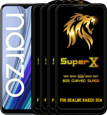 PFOAM Edge To Edge Tempered Glass for REALME NARZO 30A(Pack of 4)