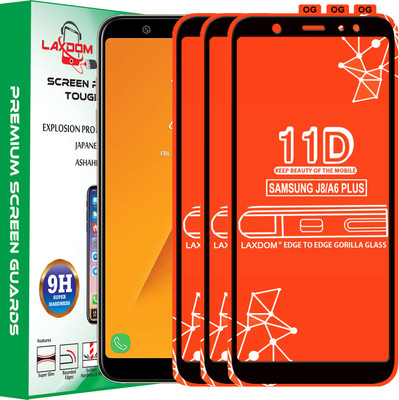Laxdom Edge To Edge Tempered Glass for Samsung Galaxy J8(Pack of 3)