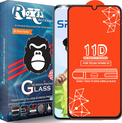 Roxel Edge To Edge Tempered Glass for Tecno Spark 8T(Pack of 1)