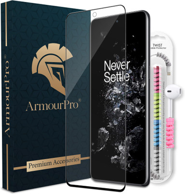 ArmourPro Edge To Edge Tempered Glass for OnePlus 10T 5G, OnePlus 10R 5G, OnePlus 10T, OnePlus 10R 5G Prime Edition, OG Tempered Glass with Cable Protector(Pack of 1)