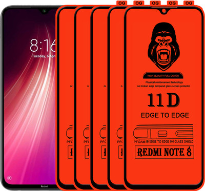 Rofix star Edge To Edge Tempered Glass for REDMI NOTE 8(Pack of 5)