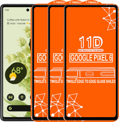 TWIGLO Edge To Edge Tempered Glass for GOOGLE PIXEL 6(Pack of 3)