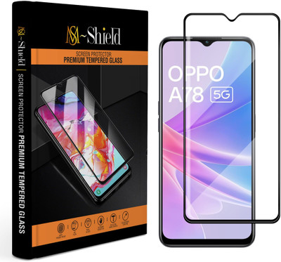 MS-Shield Edge To Edge Tempered Glass for OPPO A78 5G(Pack of 1)