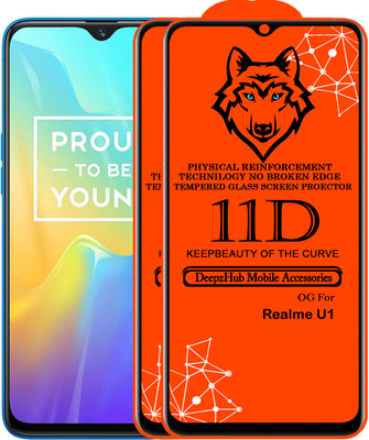 DeepzHub Edge To Edge Tempered Glass for Realme U1(Pack of 2)