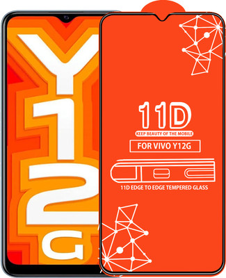 Qyist Edge To Edge Tempered Glass for Vivo Y12G(Pack of 1)