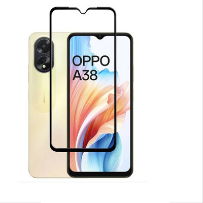 S-Softline Edge To Edge Tempered Glass for Oppo A38, Edge to Edge Coverage Glass(Pack of 1)