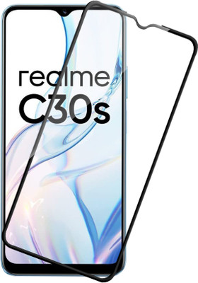 HUPSHY Edge To Edge Tempered Glass for realme C30s(Pack of 1)