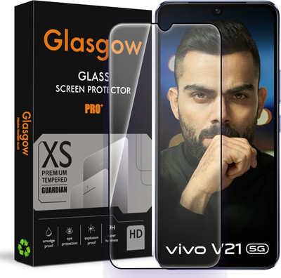 Glasgow Edge To Edge Tempered Glass for Vivo V21 4G, Vivo V21 5G(Pack of 1)