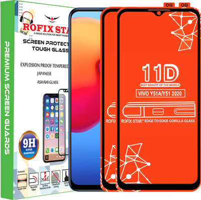 Rofix star Edge To Edge Tempered Glass for VIVO Y51 2020(Pack of 2)