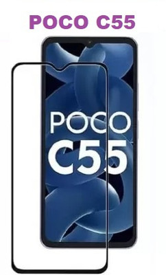BRENZZ Edge To Edge Tempered Glass for POCO C55, poco c55(Pack of 1)