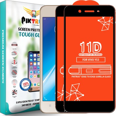 PikTrue Edge To Edge Tempered Glass for VIVO Y53(Pack of 2)