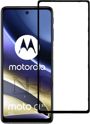 NHD NEW HIGH DEFINITION Edge To Edge Tempered Glass for moto g51 5g(Pack of 1)