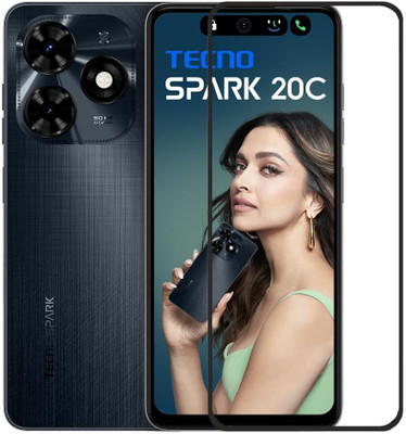 VISHRN CASES Edge To Edge Tempered Glass for Tecno Spark 20C(Pack of 1)