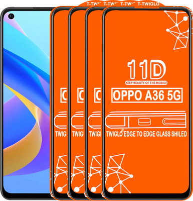 TWIGLO Edge To Edge Tempered Glass for OPPO A36 5G(Pack of 4)