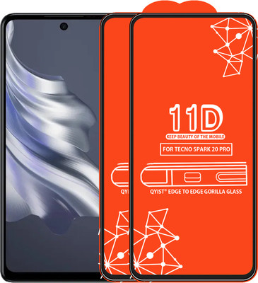 Qyist Edge To Edge Tempered Glass for TECNO SPARK 20 PRO(Pack of 2)