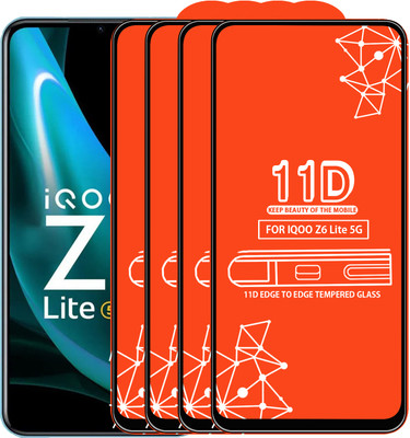 Roxel Edge To Edge Tempered Glass for Iqoo Z6 Lite 5G(Pack of 4)