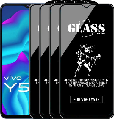 Qyist Edge To Edge Tempered Glass for VIVO Y53S(Pack of 4)