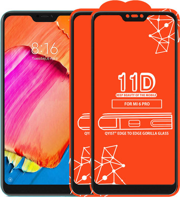 Qyist Edge To Edge Tempered Glass for Mi Redmi 6 pro(Pack of 2)