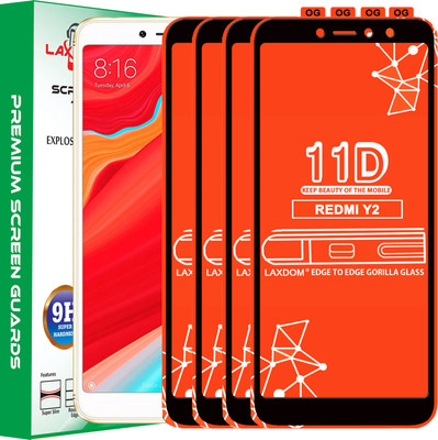Laxdom Edge To Edge Tempered Glass for Mi Redmi Y2(Pack of 4)
