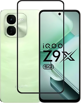 Mobtech Edge To Edge Tempered Glass for iQOO Z9x 5G, iQOO Z9x, Z9x 5G, Vivo T3x 5G, Realme Narzo 70x 5G(Pack of 1)