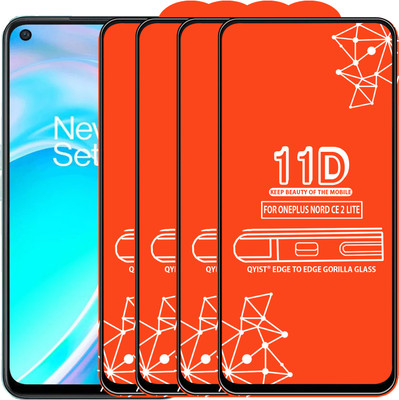 Qyist Edge To Edge Tempered Glass for Oneplus Nord Ce 2 Lite(Pack of 4)