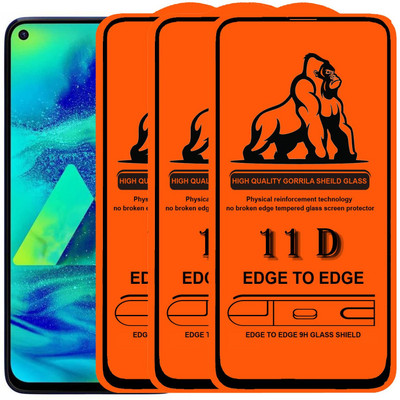 HIE POWER Edge To Edge Tempered Glass for Samsung Galaxy M40-11D -[ 9H Tempered Glass, With Installation Kit ]-11D(Pack of 3)