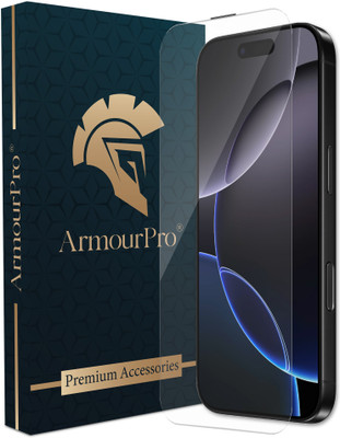 ArmourPro Edge To Edge Tempered Glass for Apple IPhone 16 Pro, IPhone 16 Pro, 16 Pro, Crystal Clear Glass with Anti Dust Filter(Pack of 1)
