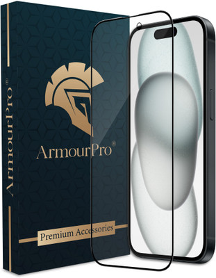 ArmourPro Edge To Edge Tempered Glass for iPhone 15, Apple iPhone 15, Apple 15(Pack of 1)
