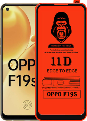 Laxdom Edge To Edge Tempered Glass for OPPO F19S(Pack of 1)