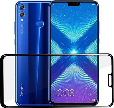 1DOLLAR Edge To Edge Tempered Glass for Honor 8X_9H(Pack of 1)