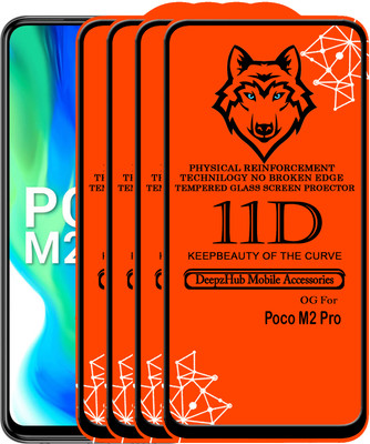 DeepzHub Edge To Edge Tempered Glass for POCO M2 Pro(Pack of 4)