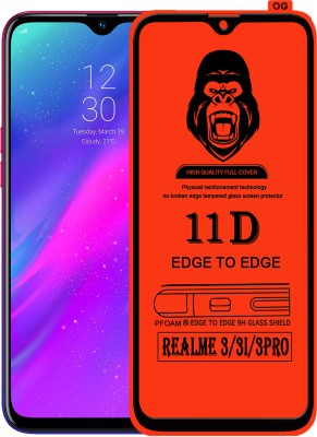 Laxdom Edge To Edge Tempered Glass for Realme 3(Pack of 1)