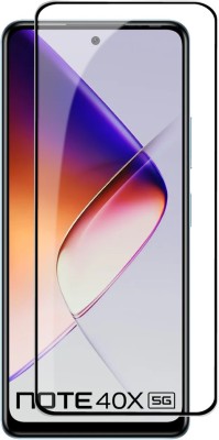 OneTech Edge To Edge Tempered Glass for Infinix Note 40X 5G 9H Hardness, Screen Protector, Screen Guard, Glass(Pack of 1)