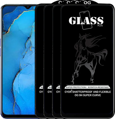 CYOR Edge To Edge Tempered Glass for OPPO RENO 3(Pack of 4)