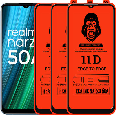 Rofix star Edge To Edge Tempered Glass for REALME NARZO 50A(Pack of 3)
