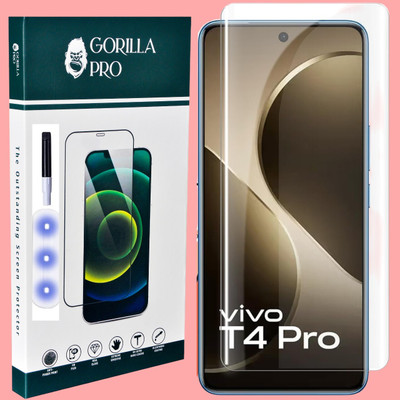 GORILLA PRO Edge To Edge Tempered Glass for T4 Pro 5G, Vivo T4 Pro 5G(Pack of 1)