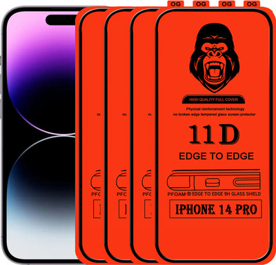 Rofix star Edge To Edge Tempered Glass for IPHONE 14 PRO(Pack of 4)